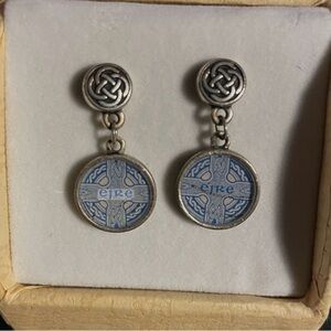 Very pretty Celtic cross  Earrings in original box . See pics for more details